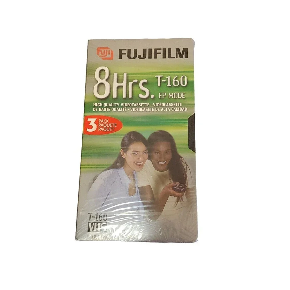 3-Pack FujiFilm 8 Hours High Quality T-160 VHS Video Tapes ~ New & Sealed